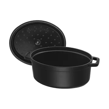 Staub La Cocotte oval cast iron pot 6.7 L - Black - STAUB