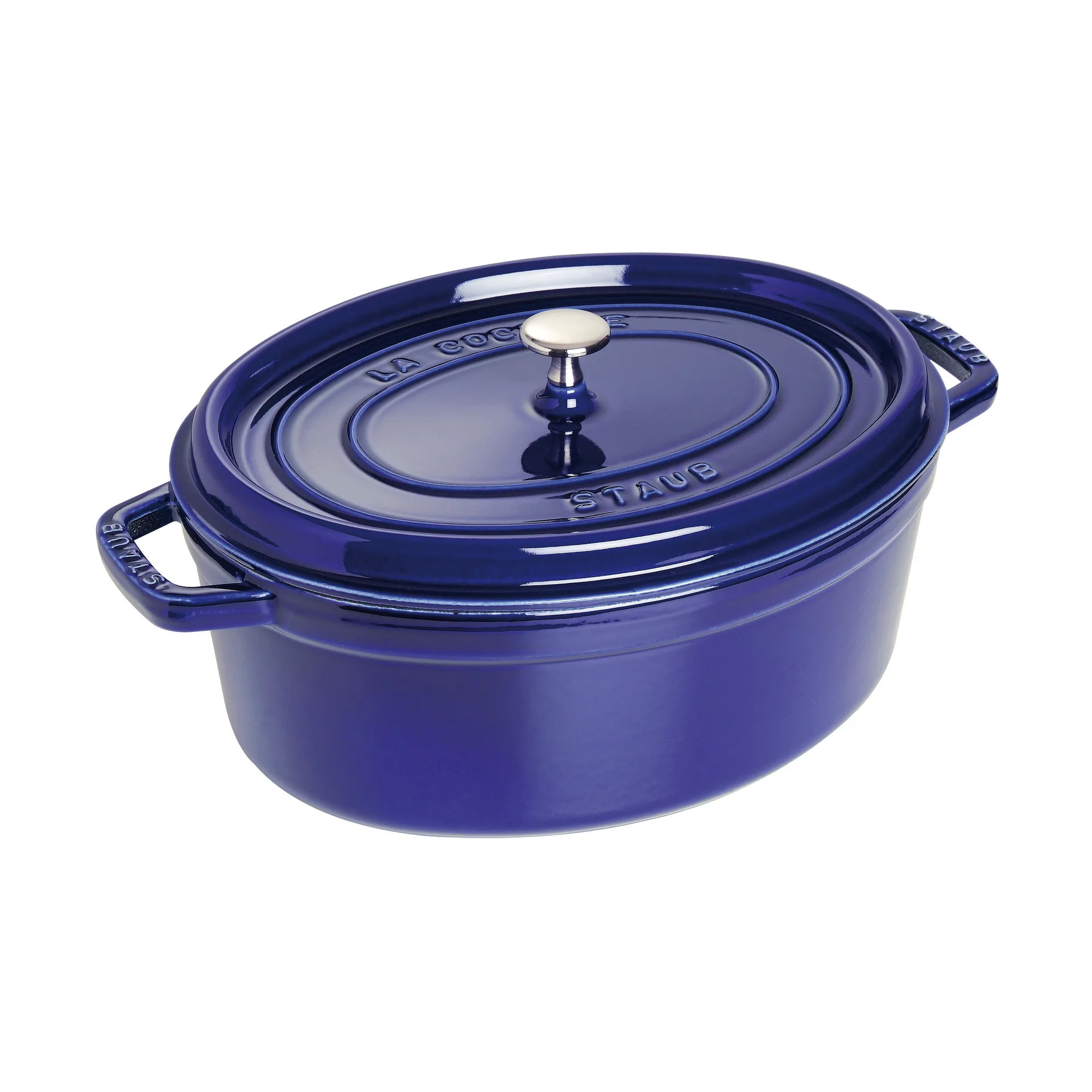 Staub La Cocotte oval cast iron pot 6.7 L, Dark blue STAUB