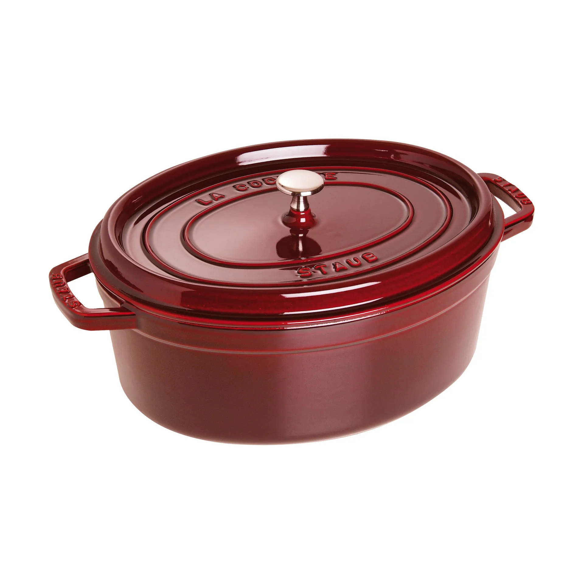 Staub La Cocotte oval cast iron pot 6.7 L, Grenadine red STAUB