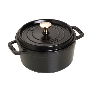 Staub La Cocotte round casserole cast iron 1.7 L - Black - STAUB