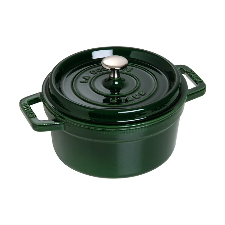 Staub La Cocotte round casserole cast iron 2.5 L - Basil green - STAUB