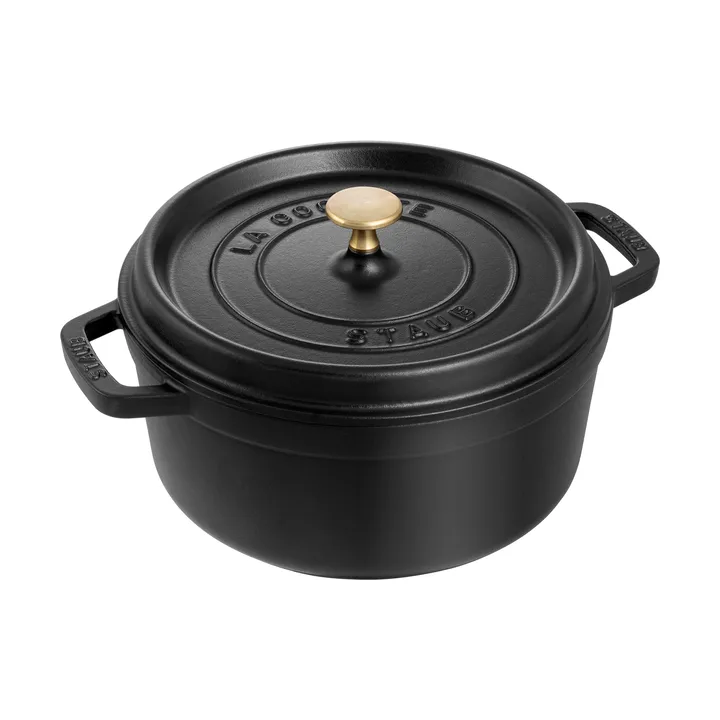 Staub La Cocotte round casserole cast iron 2.5 L - Black - STAUB