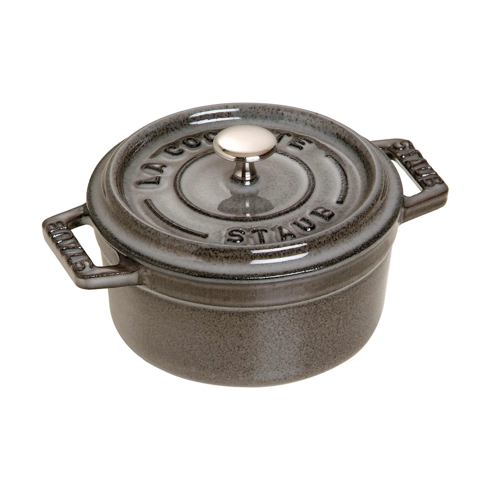 Staub La Cocotte round pot cast iron 0.25 L, Graphite gray STAUB