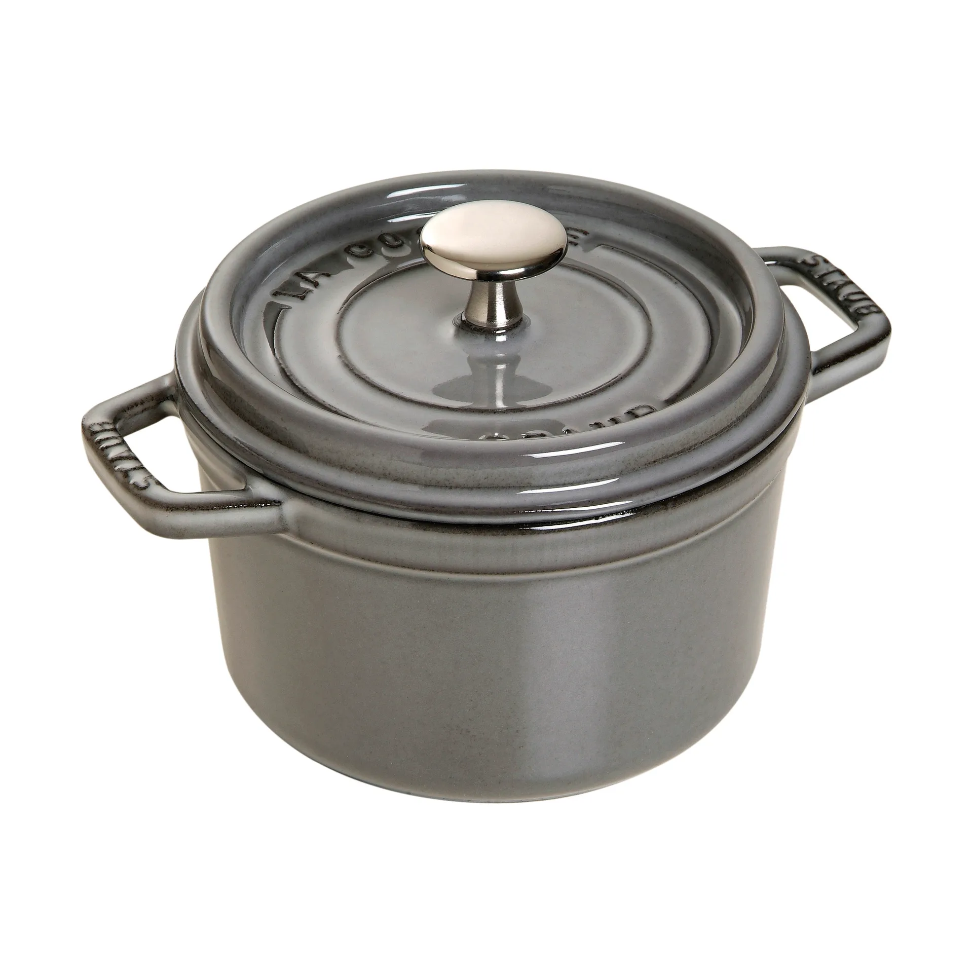 Staub La Cocotte round pot cast iron 0.8 L, Graphite gray STAUB