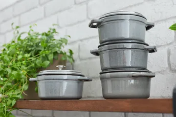 Staub La Cocotte round pot cast iron 0.8 L - Graphite gray - STAUB