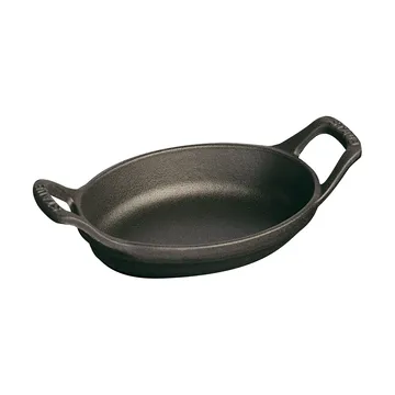 Staub oval baking dish cast iron 15 cm - Black - STAUB