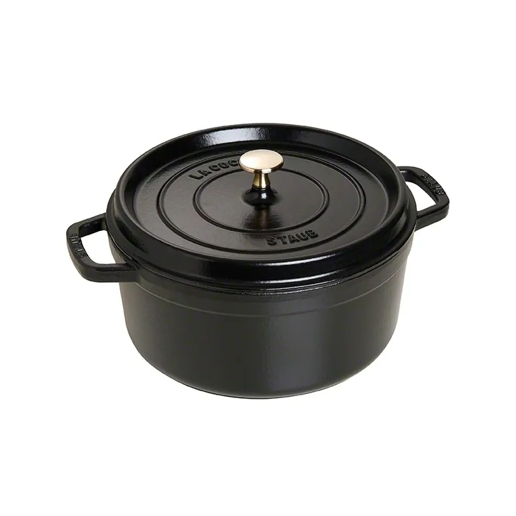 Staub round casserole dish 5.2 l, black STAUB