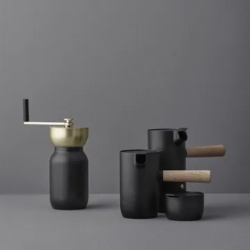 Collar coffee grinder - black-brass - Stelton