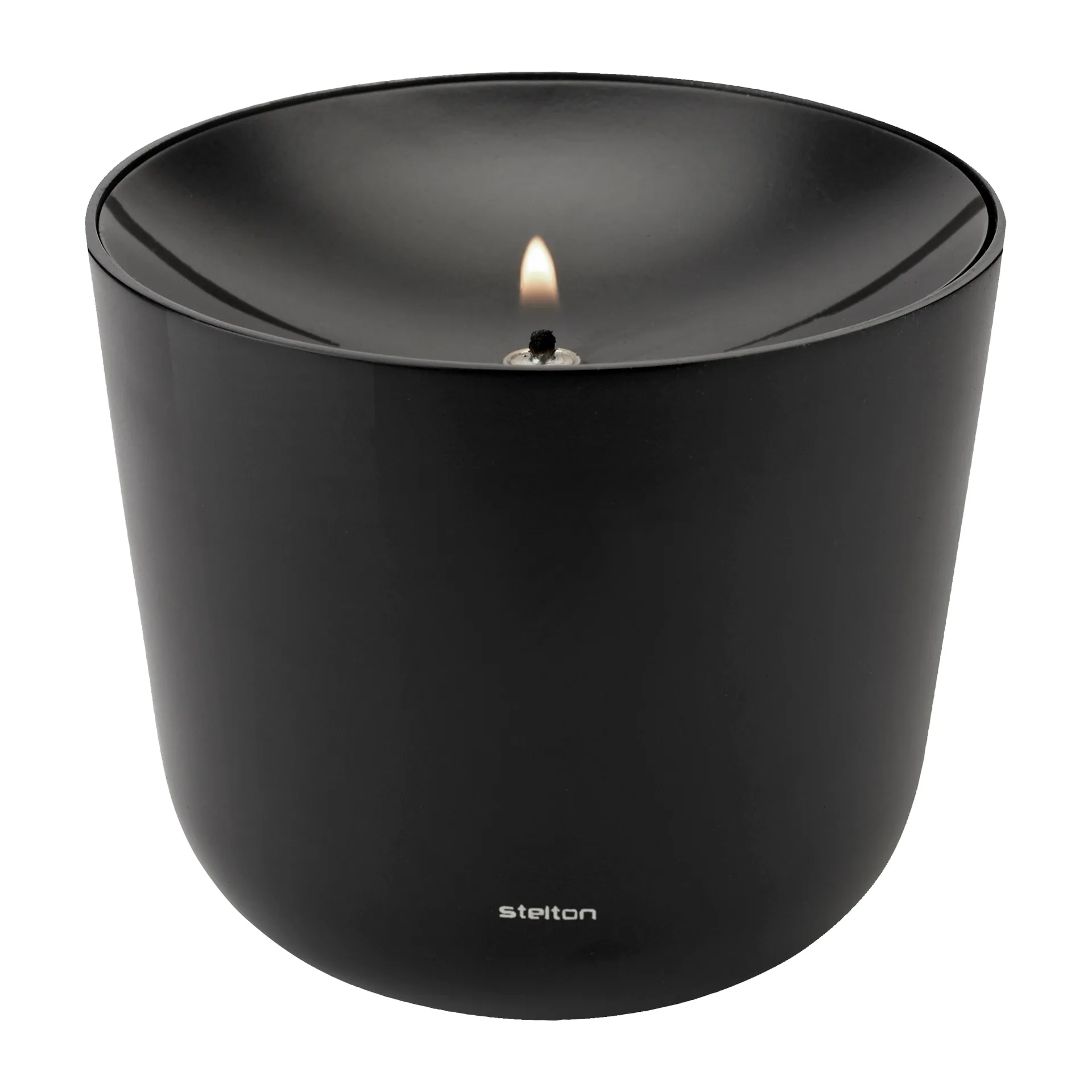 Solis oil lamp Ø11.5 cm, Soft black Stelton