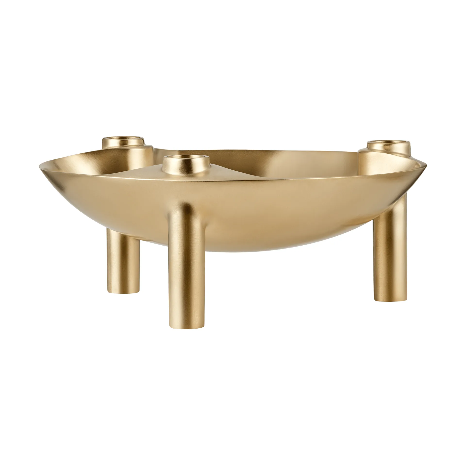 Nagel bowl, Brushed brass, Ø13,8x5,6 cm STOFF Nagel