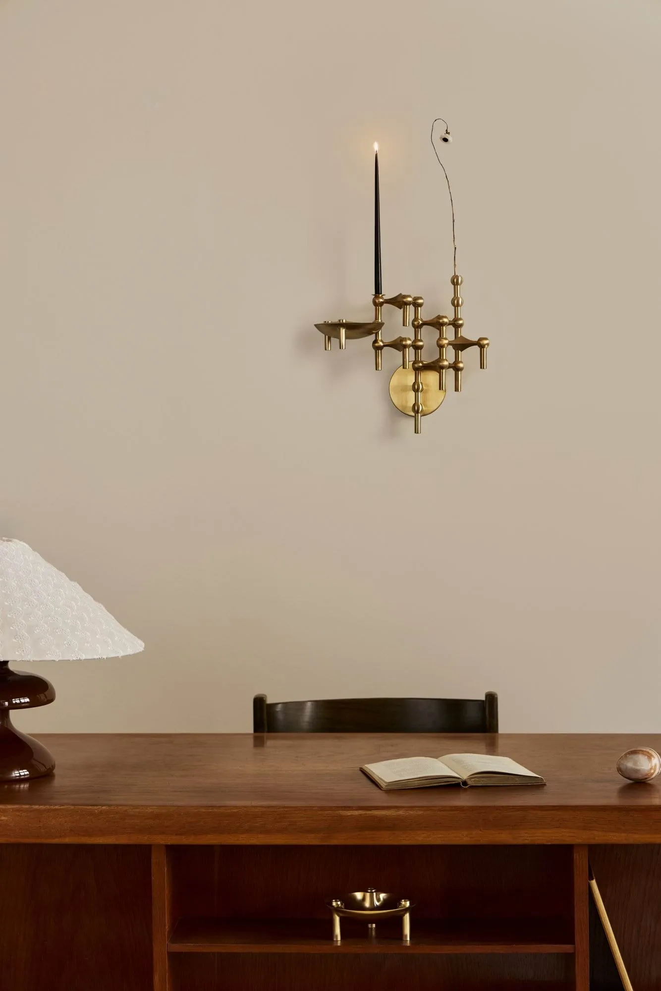 Nagel bowl, Brushed brass, Ø13,8x5,6 cm STOFF Nagel