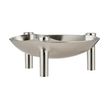 Nagel bowl - Brushed chrome, Ø13,8x5,6 cm - STOFF Nagel