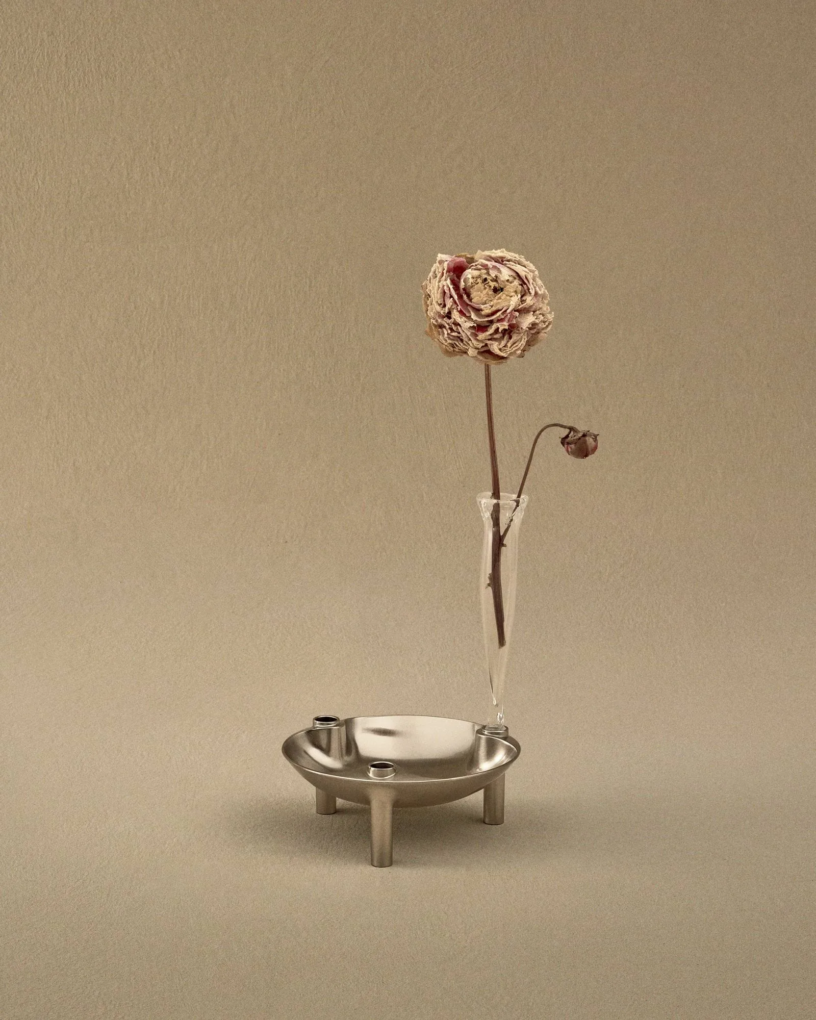 Nagel bowl, Brushed chrome, Ø13,8x5,6 cm STOFF Nagel