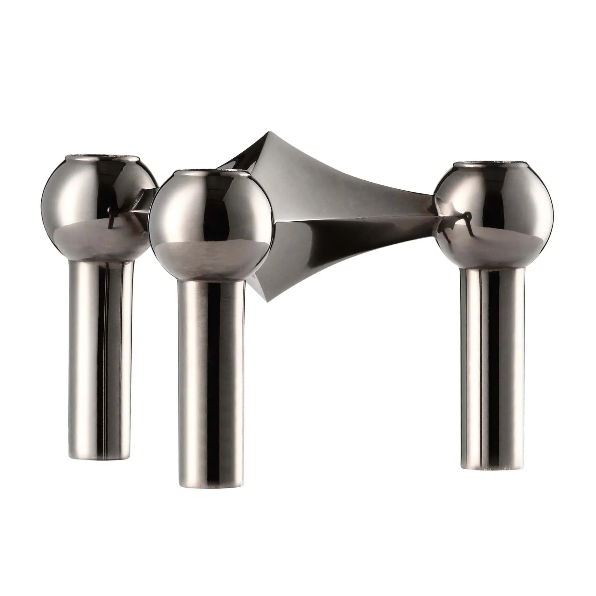 Nagel candle holder, Black chrome STOFF Nagel