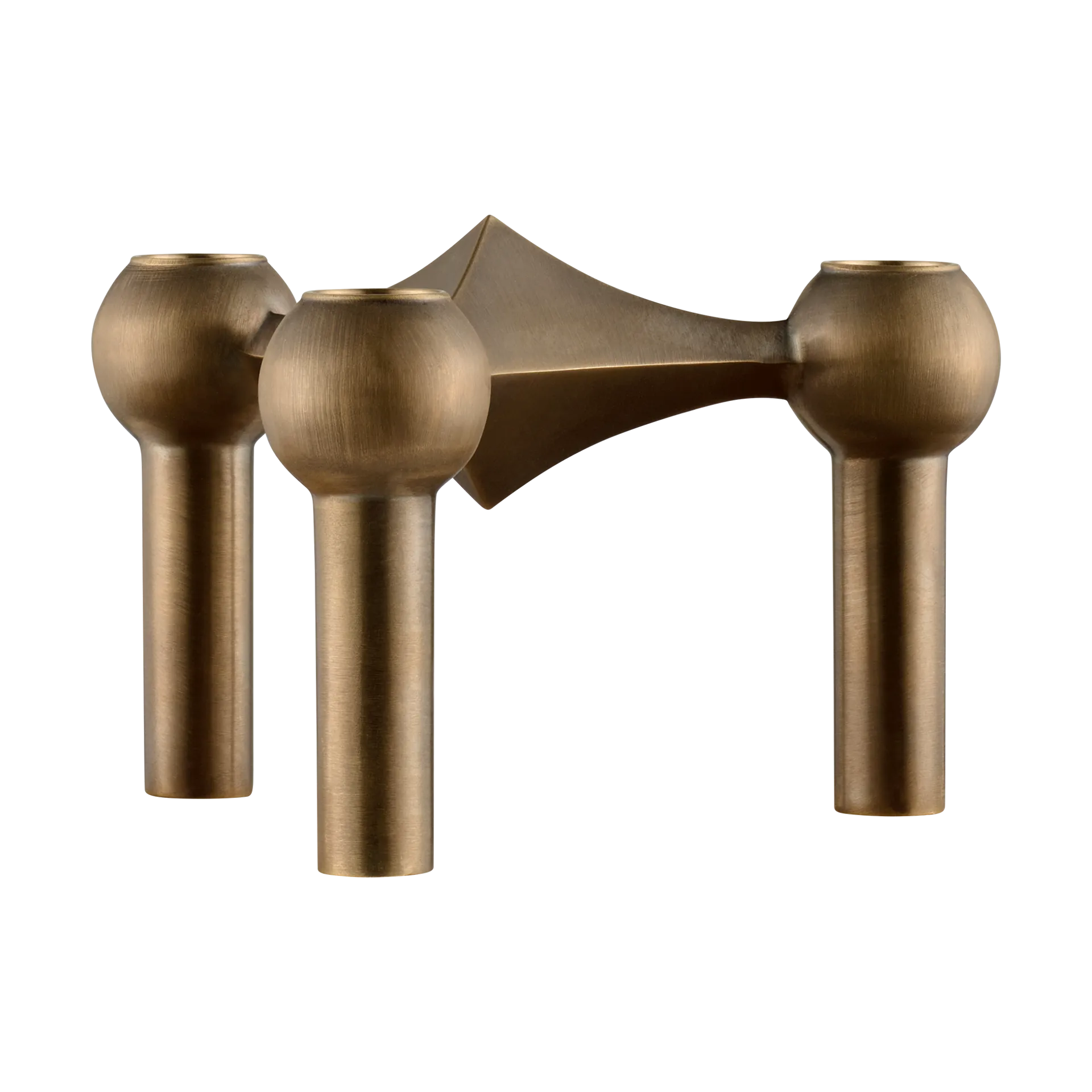 Nagel candle holder, Bronzed brass STOFF Nagel