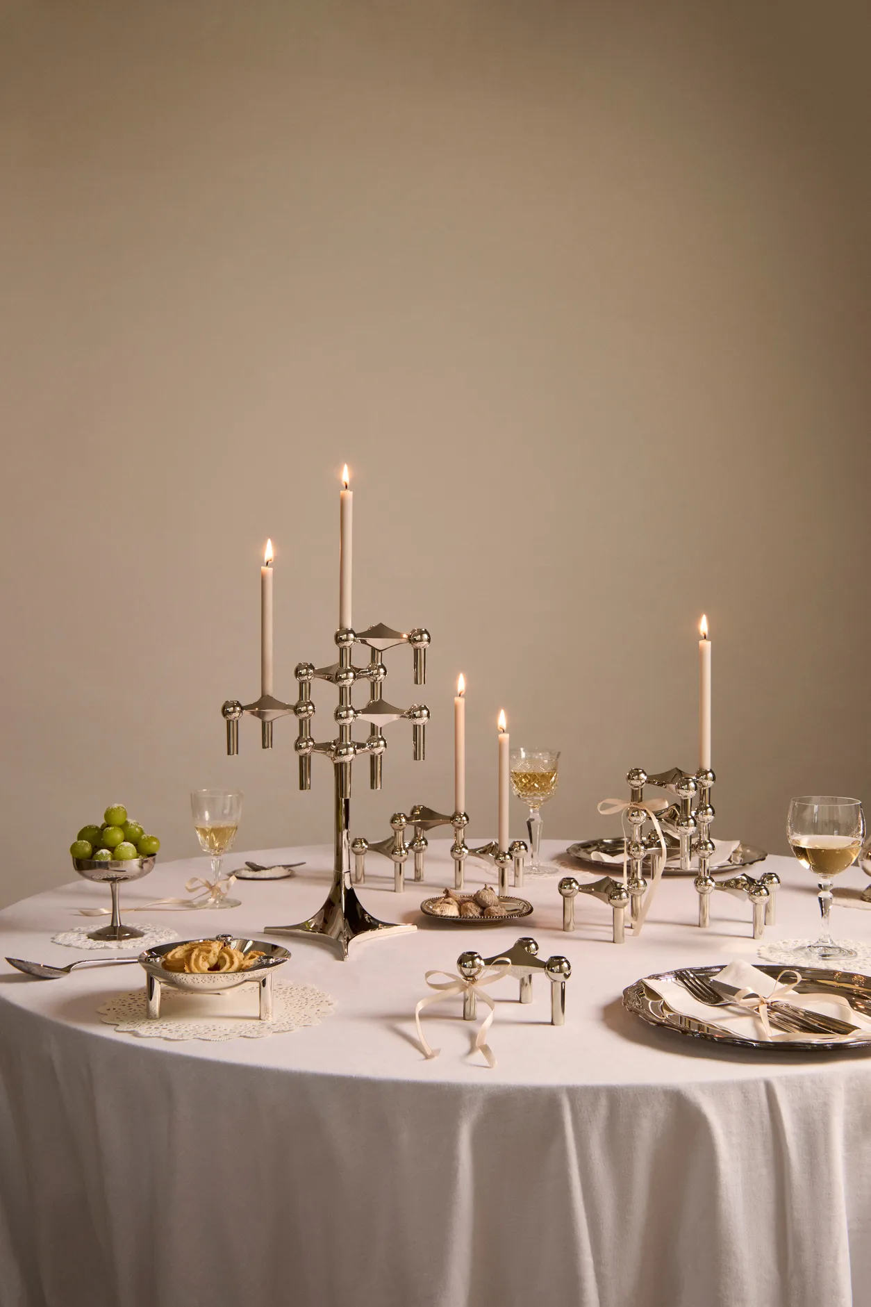 Nagel candle holder, chrome STOFF Nagel
