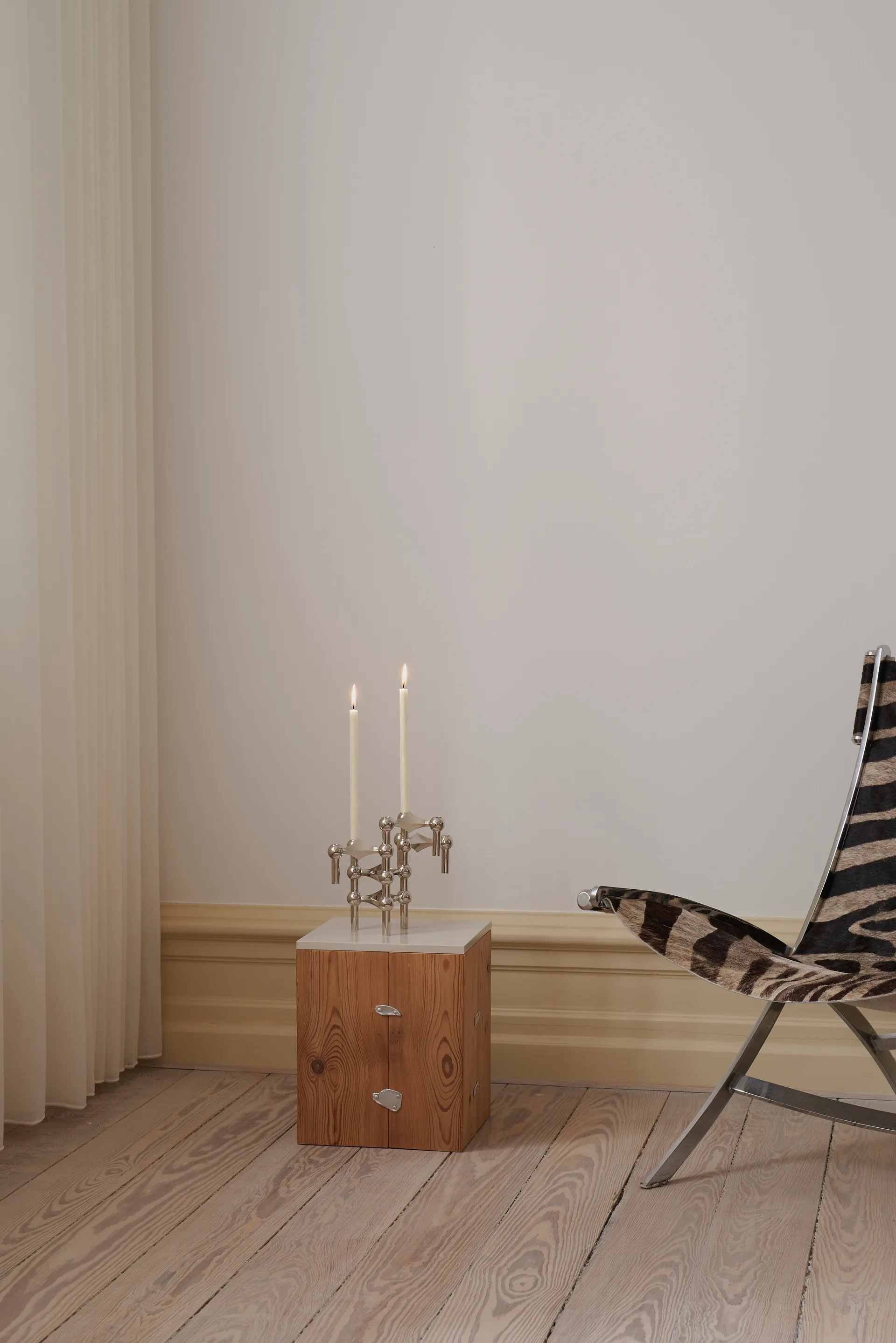 Nagel candle holder, chrome STOFF Nagel