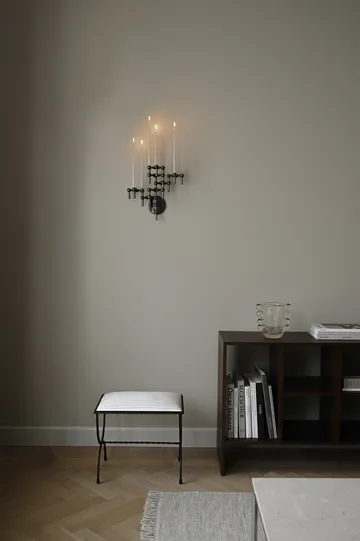 STOFF Nagel candle holder wall-mounted - Black chrome - STOFF Nagel