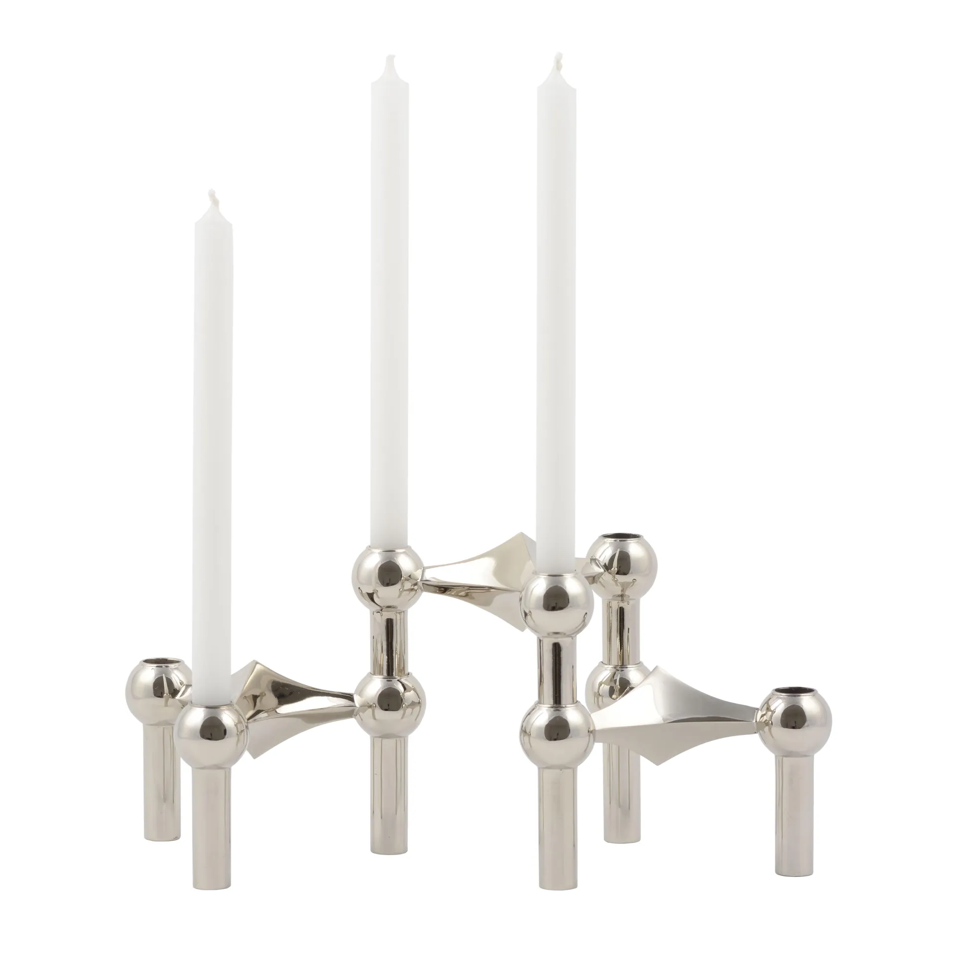 STOFF Nagel candlestick 3-pack + candles 12-pack STOFF Nagel