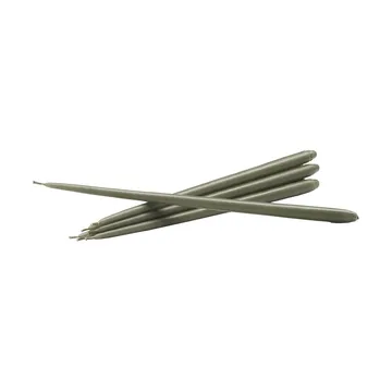 STOFF Nagel tapered candle by ester & erik 6-pack - Dusty green - STOFF Nagel