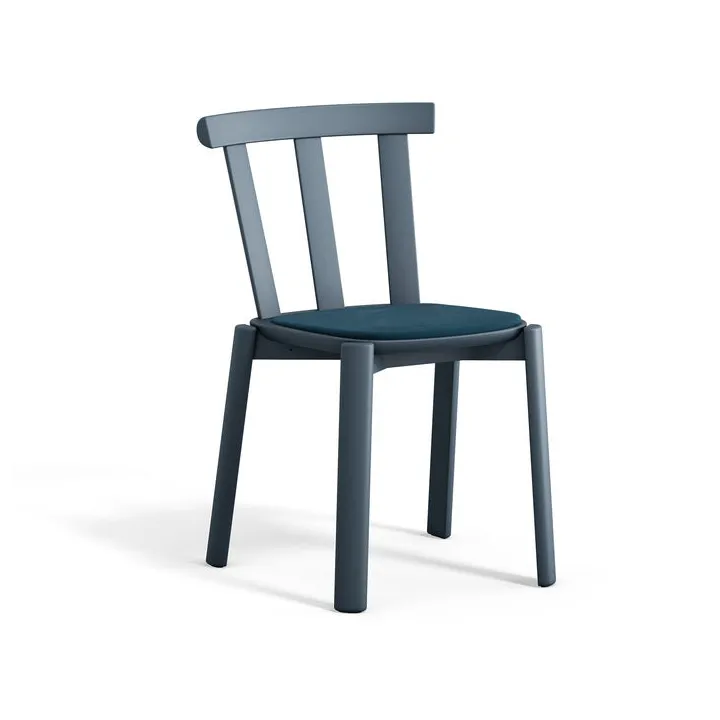 Alt chair upholstered seat birch, Vidar 4, 733 blue-thunder 66 Stolab