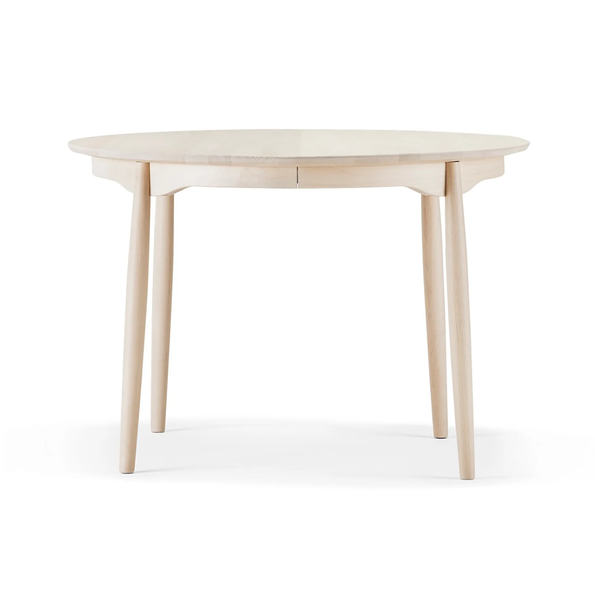 Carl extendable dining table, Birch with light matt lacquer, Ø115 cm Stolab