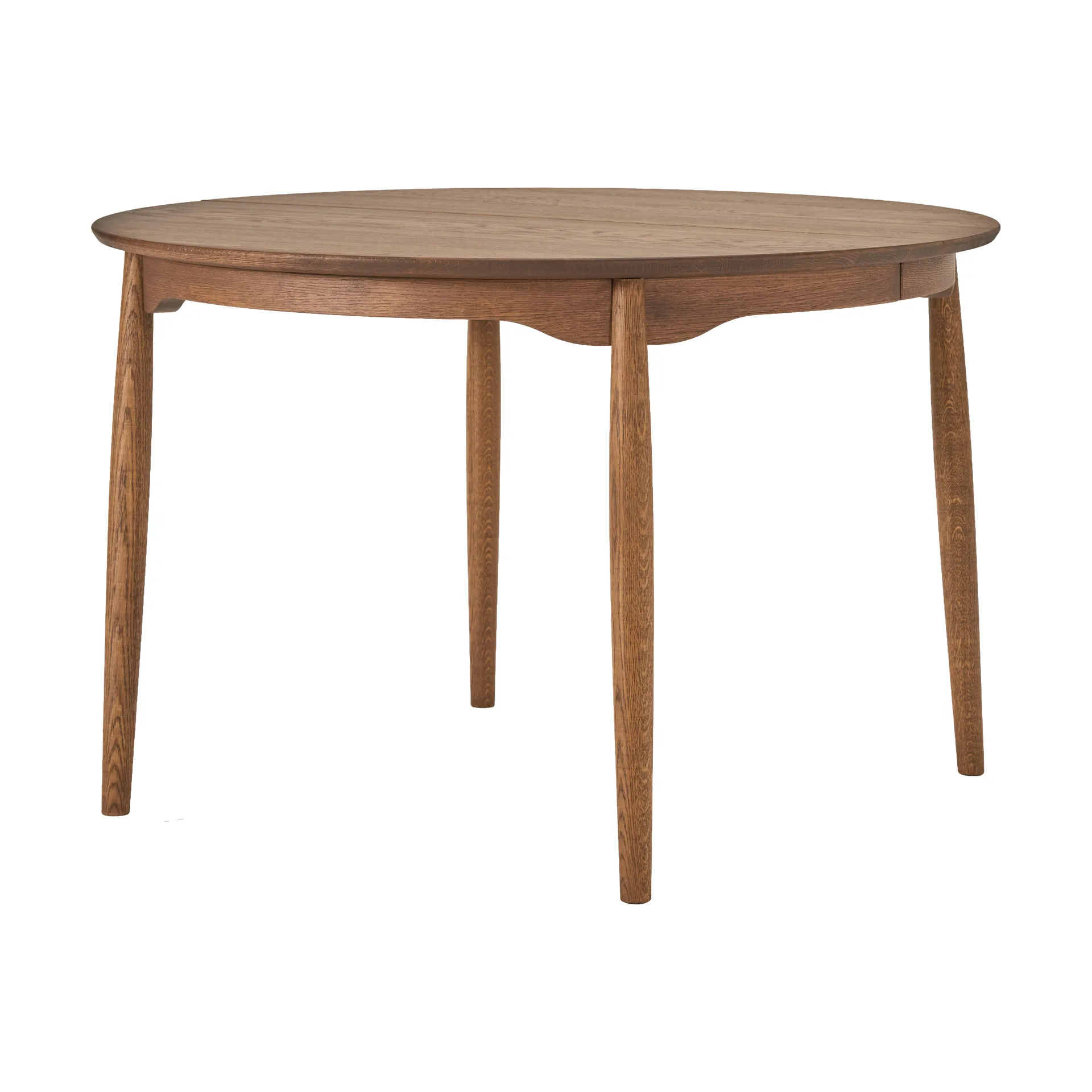Carl extendable dining table, Chocolat brown oil Special Edition (oak), Ø115 cm Stolab