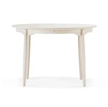 Carl extendable dining table - White-oiled birch, Ø115 cm - Stolab