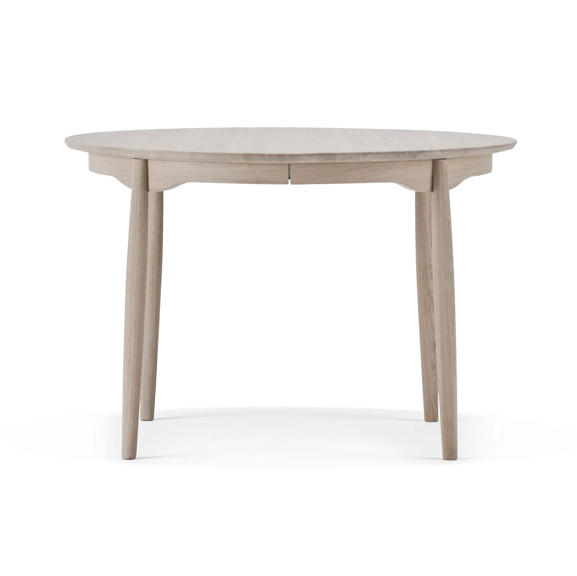Carl extendable dining table, White-oiled oak, Ø115 cm Stolab