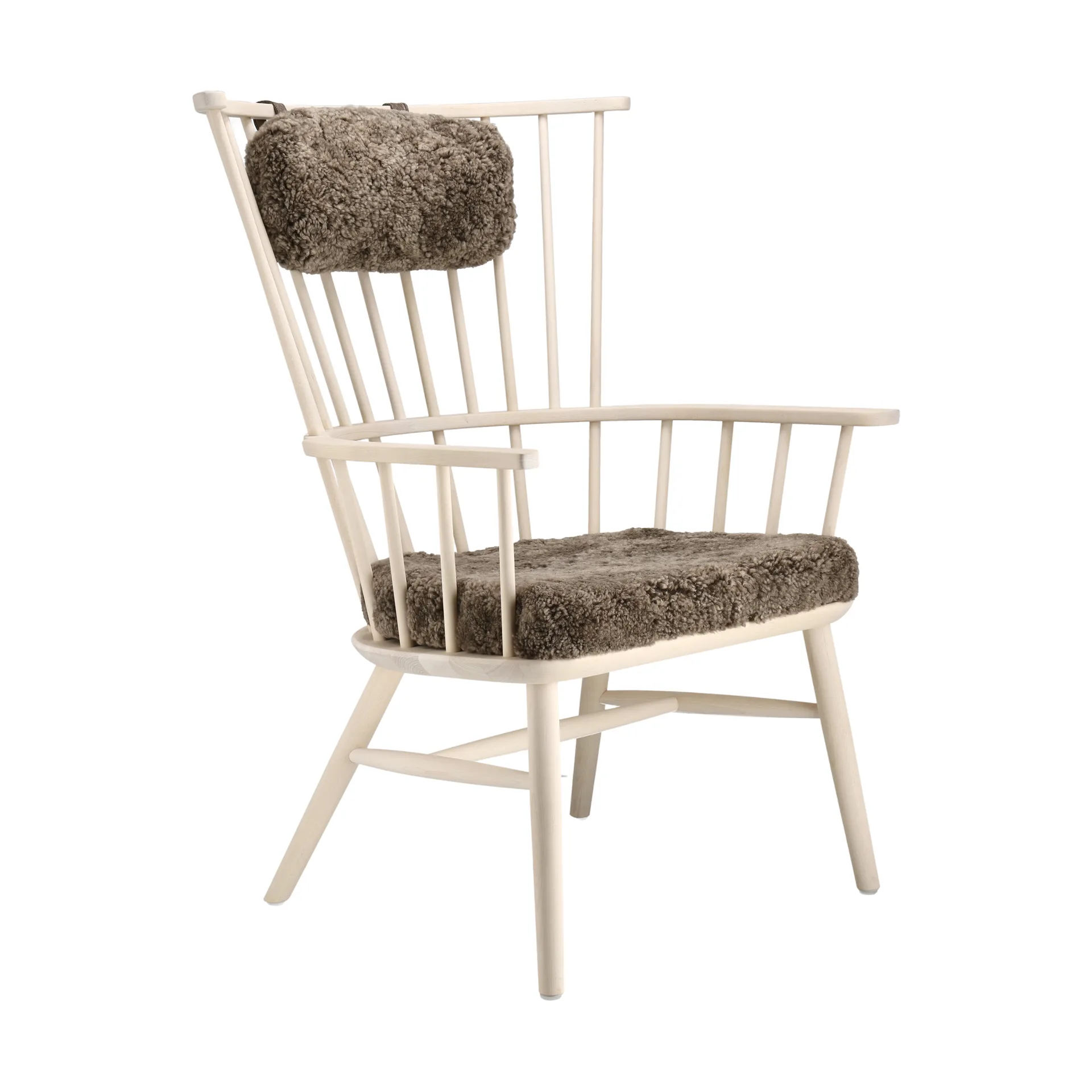 Henriette armchair cushion&headrest White oiled-Sahara Stolab