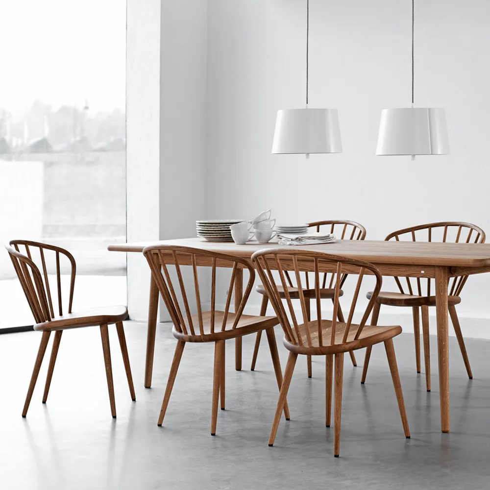 Miss Holly dining table. 175x100 cm, Birch white oiled Stolab