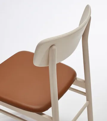 Prima Vista chair - Elmosoft leather 43807 cognac-birch light matte finish - Stolab