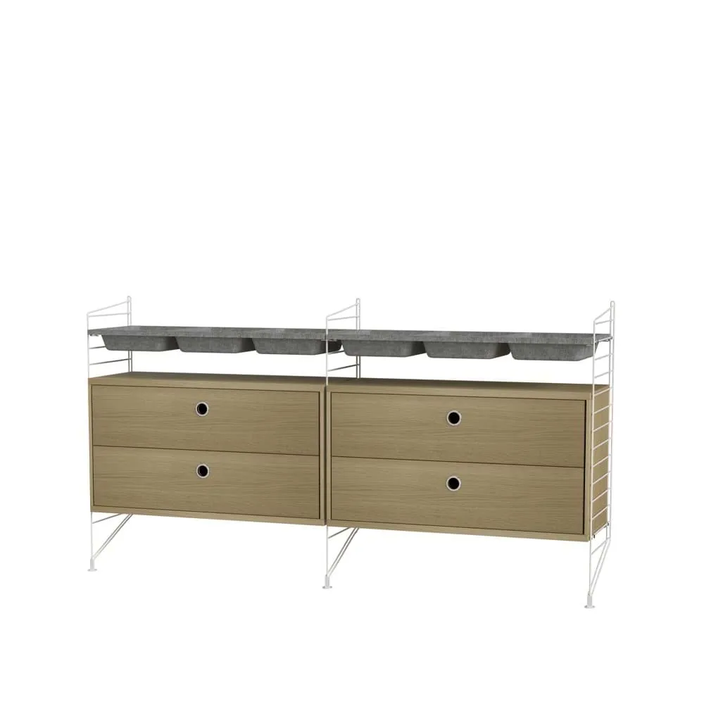 String bedroom oak & white - Combination G String