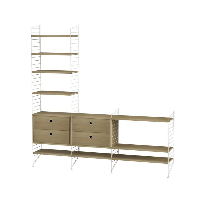 String living room oak & white - Combination J - String