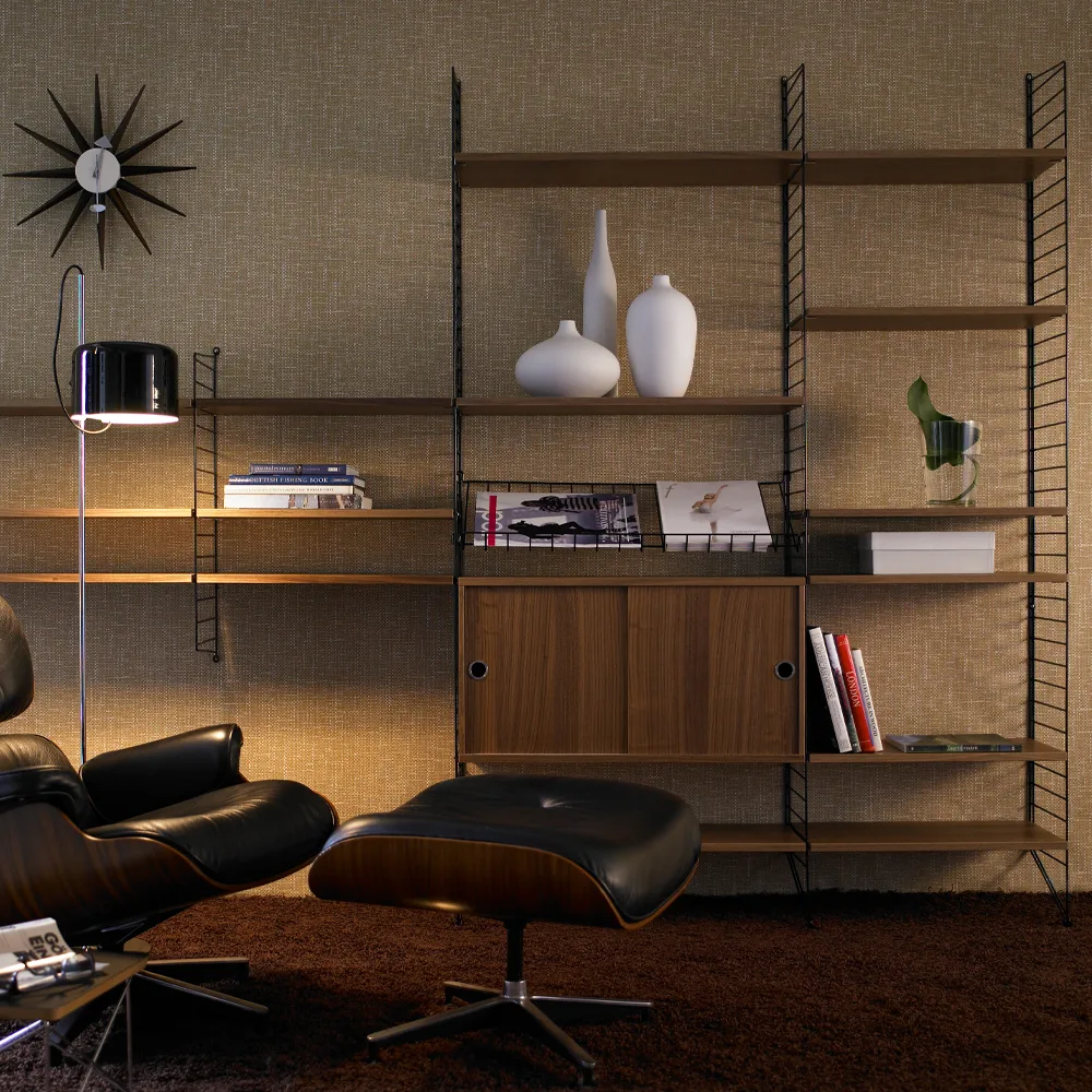 String living room walnut & black - Combination H String