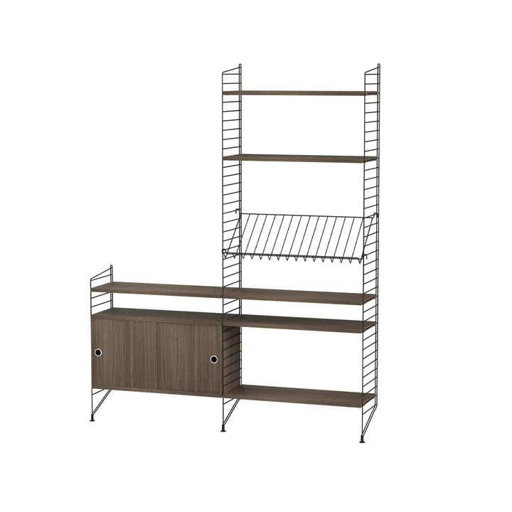 String living room walnut & black - Combination K - String