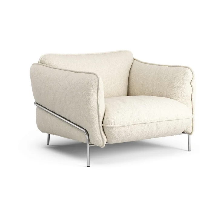 Continental armchair - Wave Champagne-chromed steel - Swedese