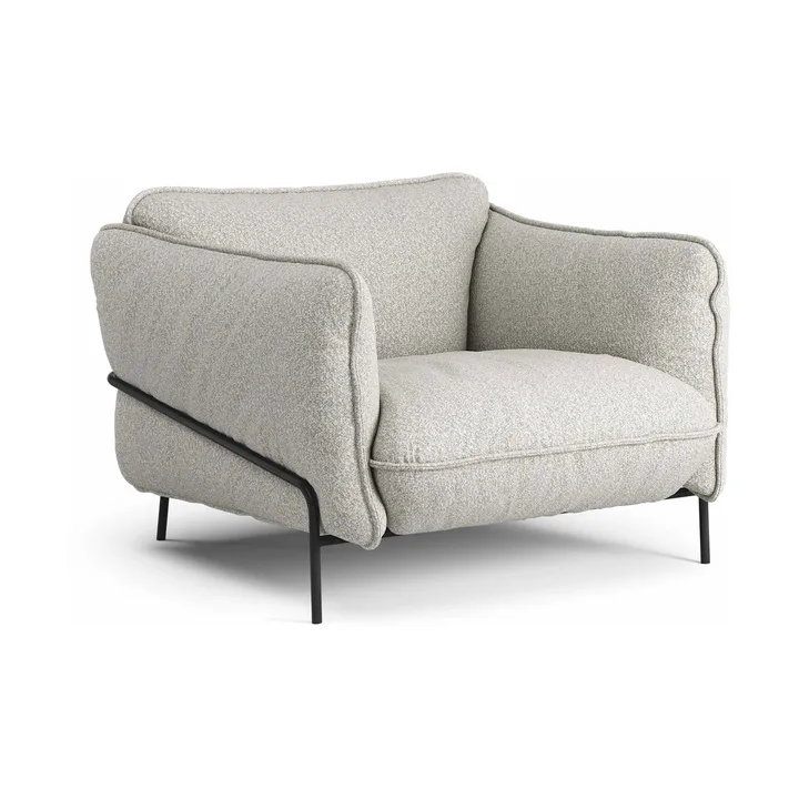 Continental armchair - Wave Sky-black lacquered steel - Swedese