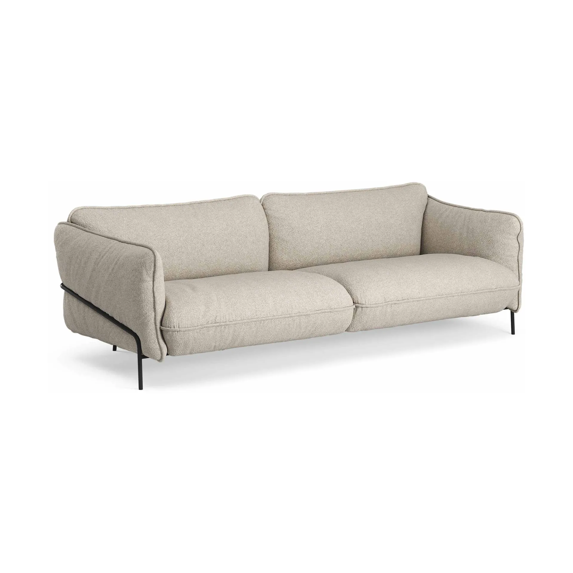 Continental sofa, Wave Sand-black lacquered steel Swedese