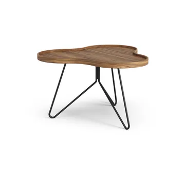 Flower mono table Special Edition 62x66 cm - H39 cm-lacquered walnut-black lacquered steel - Swedese