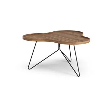 Flower mono table Special Edition 84x90 cm - H45 cm-lacquered walnut-black lacquered steel - Swedese