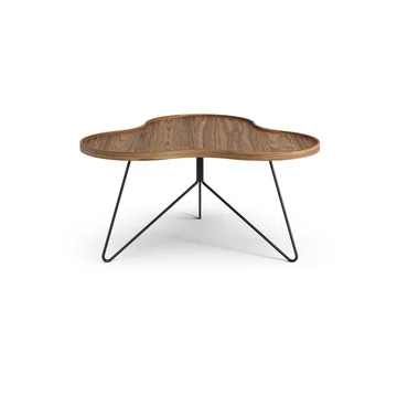 Flower mono table Special Edition 84x90 cm - H45 cm-lacquered walnut-black lacquered steel - Swedese