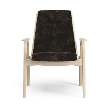 Laminett arm chair white pigmented oak/sheep skin - Espresso (brown) - Swedese