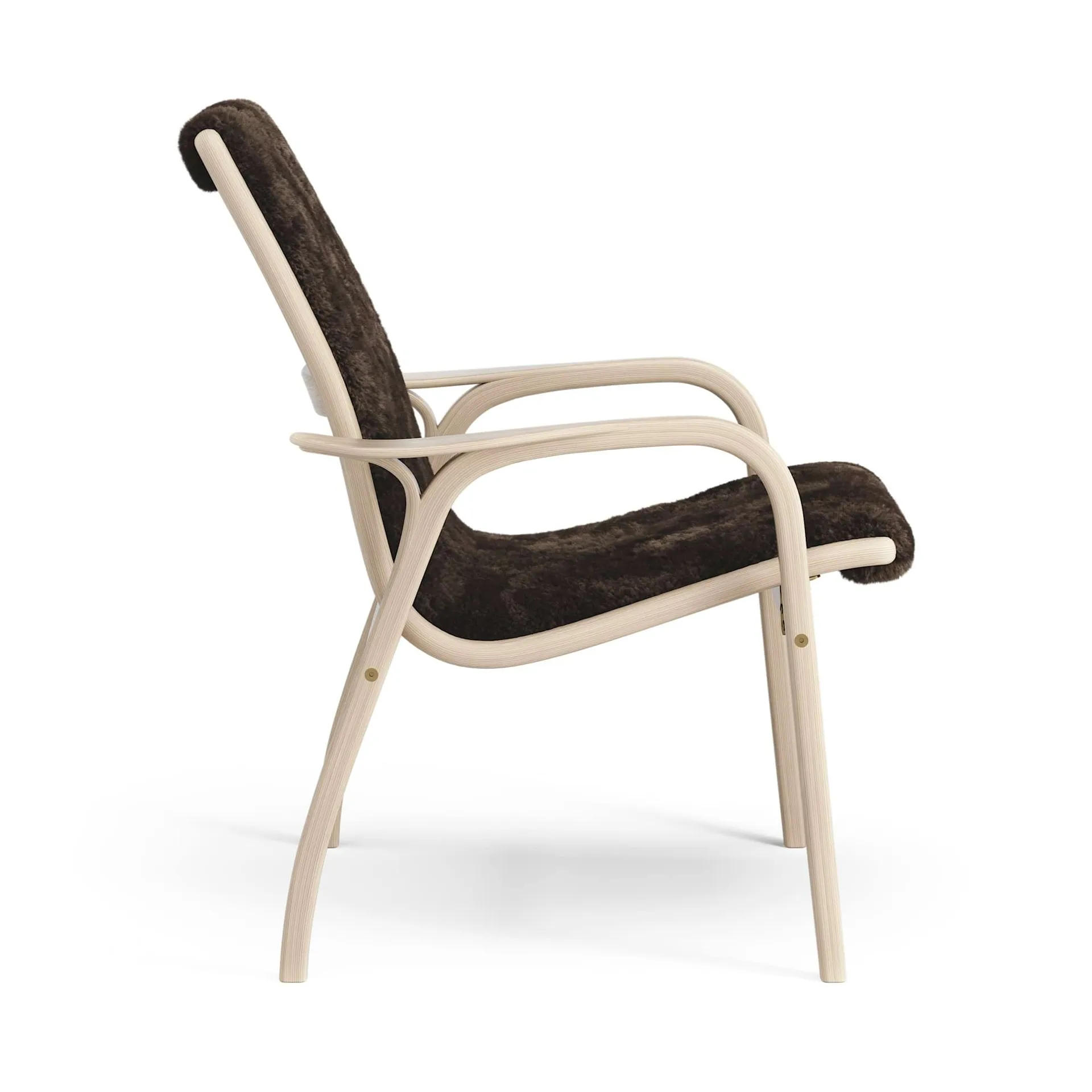 Laminett armchair, Sheepskin Espresso-white pigmented oak Swedese