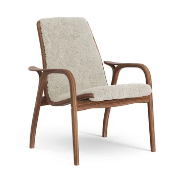 Laminett armchair - Sheepskin Moonlight-lacquered walnut - Swedese