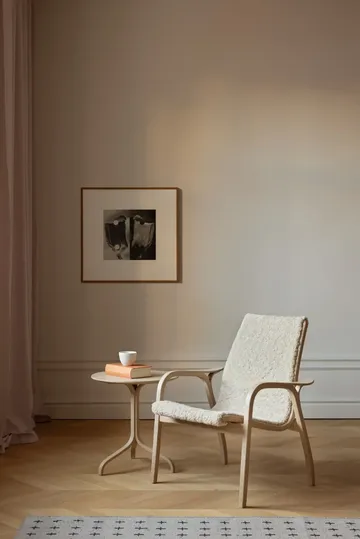 Laminett armchair - Sheepskin Moonlight-lacquered walnut - Swedese