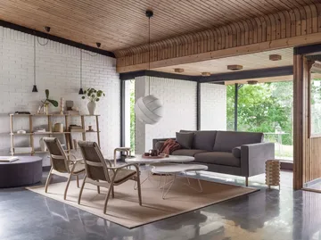 Laminett armchair - Sheepskin Off white-white pigmented oak - Swedese