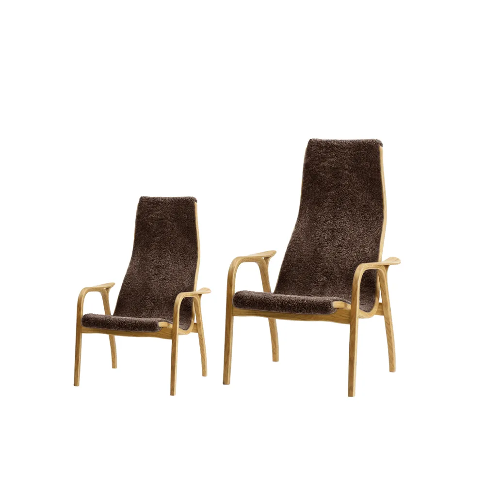 Lamini Children's armchair, Sheepskin off-white, oiled oak Swedese