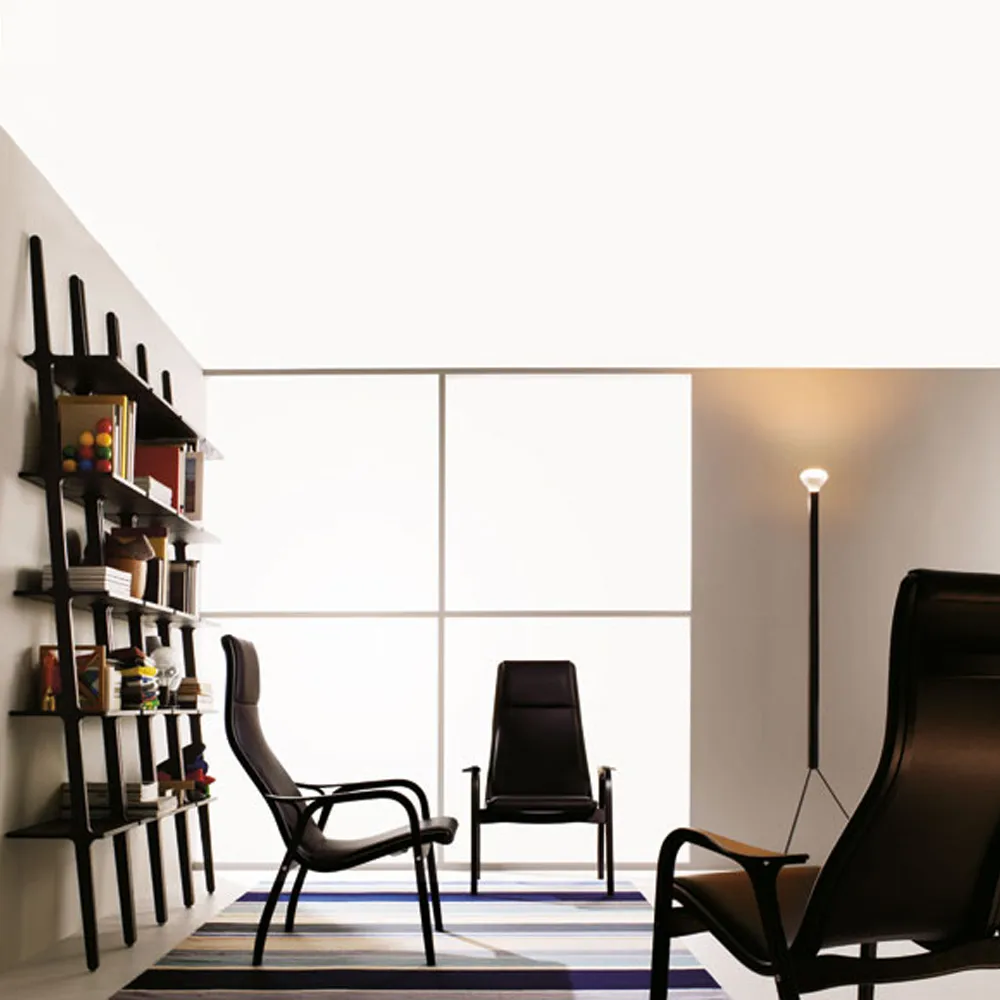 Lamino armchair, Black-saddle leather-oiled oak Swedese