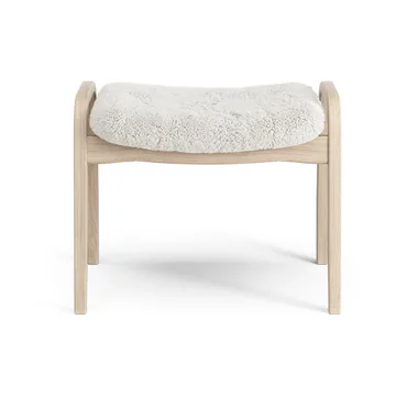 Lamino footstool - Sheepskin Off white-white pigmented oak - Swedese